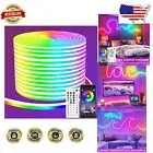 Waterproof 50ft Neon LED Strip Lights with App & Remote for Indoor/Outdoor Decor