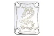 Custom Laser Etched Guitar Neck Plate - Dragon 01