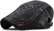 [Zonfer] Men Breathable Mesh Summer Hat Adjustable Newsboy Beret Ivy Cap Cabbie Flat Cap Sun Hats for Men Women