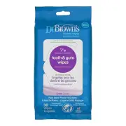 Dr. Brown's Tooth and Gum Wipes, 30 Count grape flavor