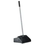Boardwalk 2600 34" Plastic/Aluminum Handle 11-3/4" Lobby Dust Pan - BK/SL New