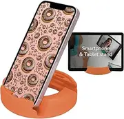 GoDonut Original Universal Smartphone and Tablet Stand, Compatible with Android iPad iPhone Samsung Galaxy LG Pixel | Multi-Angled to View on Tablet Kindle Fire Smartphone (Orange)