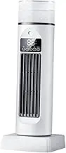 Perfk Tower Fan for Bedroom 6 Adjustable Wind Speed Quiet USB Desktop Cooling Fan Touch Control for Indoor Outdoor Office Sleeping, White