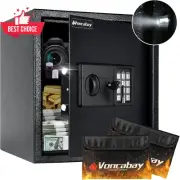 Fireproof Money Safe Box 1.5 Cubic Feet Digital Keypad Lock Home Security