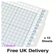 10 x Knitting Machine Blank Punch Cards 24 Stitch Compatible Spare Parts Brother