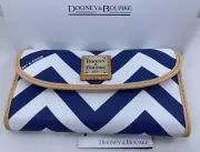 Dooney & Bourke Chevron Continental Clutch Wallet Navy Color