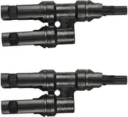 yuksok 2 Pieces RV Solar Y Branch Connector Waterproof Ppo Copper Practical Plug and Play for Home Solar Systems Yachts