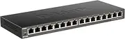 D-Link DGS-1016S 16-Port Gigabit Ethernet Unmanaged Low Profile Switch - High-Speed Wired Network Switch with Energy-Efficient Design, Auto Power Reduction, and QoS Traffic Prioritisation