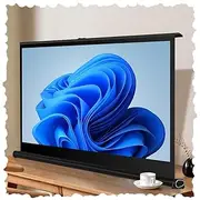 THBSHZMZR Manual Pull Up Projector Screen Floor Standing Tabletop Screen 40" 50" 30" 16:9 HD Movie Screen for Home Cinema/Office/School(16:9,50in)