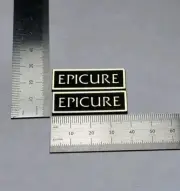 Epicure Speaker Badge Logo Emblem Brushed Gold Pair