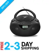 Wireless Bluetooth Boombox with CD Player, AM/FM Radio & USB Connectivity