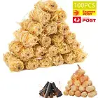 100 All-Natural Fire Starter Fire Pit Lighting Wick Charcoal Wood Lighter Ignite