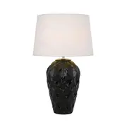 MADRID Table Lamp Black Ceramic / White Fabric - MADRID TL-BKWH