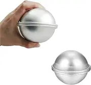 Extra Large Metal Bath Bomb Mold-DIY Aluminum Bath Bomb Molds-2 Set 4 Pieces - Make 9 cm/3.5 inch Diameter Incredible Ball