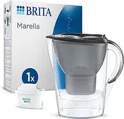 BRITA Water Filter Jug Marella Graphite (2.4L) incl. 1x MAXTRA PRO Pure Performance Cartridge Reducing impurities, Chlorine, and PFAS for tap Water with Better Taste
