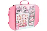 LOL Surprise Fashion Show On-The-Go 4-in-1 Playset and Carrying Case Display 18+ dolls and Pets Creativity for Kids - Hot Pink Play Set Storage Fashion Studio