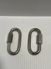 2 Stainless Steel 1/4" Locks Quick Links (b11)