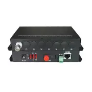 Multifunction Fiber Media Converter 1CH Video+10/100Mbps Ethernet +Data S/M 20Km