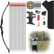 40Lbs Recurve Bow and Arrow Set 51" Takedown Hunting Target Shooting Archery Set