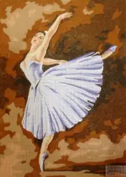 "Ballet dancer" Printed Canvas for Needlepoint Tapestry Gobelin Embroidery 14873