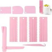 9 Pieces Cake Scraper Set with Adjustable Cream Smoother, Decorating Comb