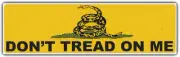 Political Bumper Stickers | DON'T TREAD ON ME | Gadsden Flag | Tea Party Flag