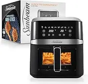 Sunbeam Alinea Pro 6L DiamondForce Air Fryer | Durable Non Stick, Large Viewing Window, Internal Light, 10 Cooking Functions, Compact Size, Black AFP4550DF