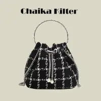 在飛比找蝦皮商城優惠-Chaika Kilter 韓國女士斜挎包 帆布單肩包水桶包