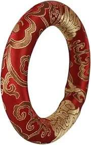 Music Bowl Cushion Silk Cotton Pad for Buddhist Meditation Exquisite Crystal Bowl Decor Lightweight Portable present for Buddhism Practitioners
