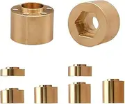Modification Accessories 12mm Brass Hub Widen Adapter for 1/10 RC Crawler 1.9 2.2Inch VP Rims Axial SCX10 TRX4(9mm)