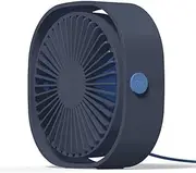 Personal USB Desk Fan, 3 Speeds Portable Desktop Table Cooling Fan Powered by USB, Strong Wind, Quiet Operation, for Home Office Car Outdoor Travel (3 COLORS) (NAVY)
