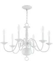 Livex Lighting 6-Light White Chandelier