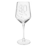 Gibson Gifts 30 Birthday Crystal Wine Glass Toasting Tumbler Drinkware Clear