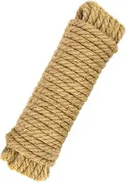 10M Jute Rope String for Crafting | 10mm Thick Natural Hemp Rope for Arts & Crafts, Gift Packing & Decoration | Garden Jute Twine String for Cat Scratching Post | Hemp Craft Twine Cord