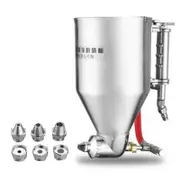 3500ml Stucco Spray Gun Cement Mortar Sprayer Hopper Jet Paint Wall Concrete Tools Diatom Mud Spray Gun Putty Powder Spray Pot Silver