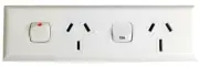 P2N/10/15 Powerclip Skirting Double Power Point 10 & 15 Amp Generator Outlet