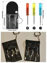 2x Mini Screwdrivers Sets of 3 Keychain Great for Small Projects Gifts US Ship