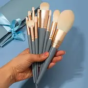 Makeup Brushes,Makeup Brush Set,10 PCS Travel Make Up Brush Kit,Cosmetic Brushes for Face Foundation Blush Eye Shadow (Blue)