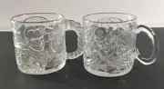 Vintage McDonalds 1995 Glasses 'Batman Forever' Two Face And Riddler Set Of 2