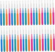PACKOVE 40-pack Interdental Brush Set Stainless Steel Wire Oral Flosser for Deep Cleaning Push-pull Design for Easy Use