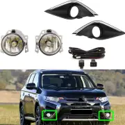 LED Front Fog Light Cover Trim Wire Switch Kit For Mitsubishi Outlander 2016-21 (for: Mitsubishi)