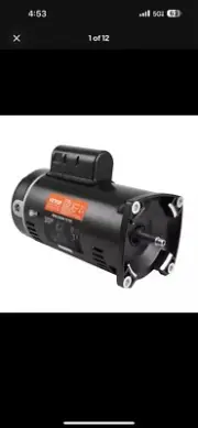 VEVOR 1.5 HP Pool Pump Motor, 56Y Frame, 115V((12.8 Amps))/230V(6.4 Amps) 345...