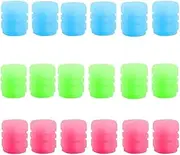 KLHCDUO18PCS tire Valve Cap, Glow-in-The-Dark Automobile stem Cap, for Cars, Motorcycles, Bicycles (Blue, Pink, Green)