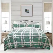 Ramesses 2 in 1 Jacquard Flannel Fleece Sherpa Quilt Cover Set and Blanket Double Aqua