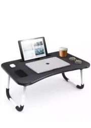 Laptop Tray Lap Desk Stand Foldable Bed Table Notebook Tray Cup Slot Adjustable