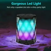 LFS Portable Bluetooth Speaker with Lights, Night Light LED Wireless Waterproof Speaker