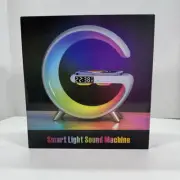 LED Wireless Charger Ambience Light, Multifunctional Table Lamp Alarm Clock B...