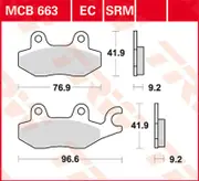 TRW Lucas Brake pad MCB663