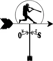 Metal Weathervane, Weather Vanes Wind Vane Wind Direction Indicator Weathercock Stainless Steel with Coating for Outdoor Decor Craft
