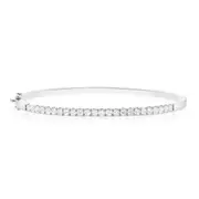 KISS Sterling Silver Cubic Zirconia Bangle